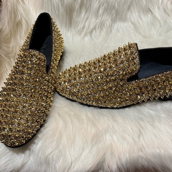 Gold Studded Men's Loafers - Picture 5 of 8